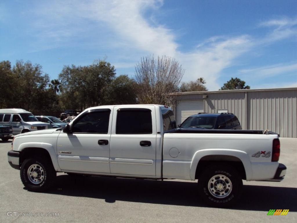 2005 Silverado 1500 LS Crew Cab 4x4 - Summit White / Medium Gray photo #2