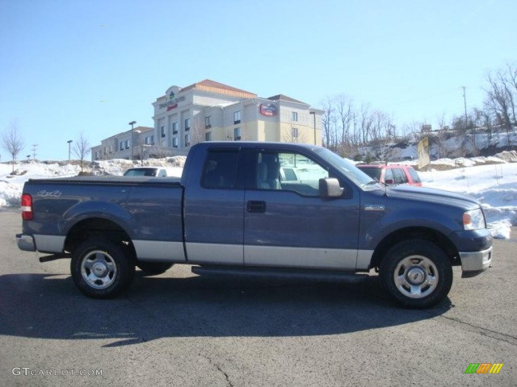2004 F150 XLT SuperCab 4x4 - Medium Wedgewood Blue Metallic / Dark Flint photo #2