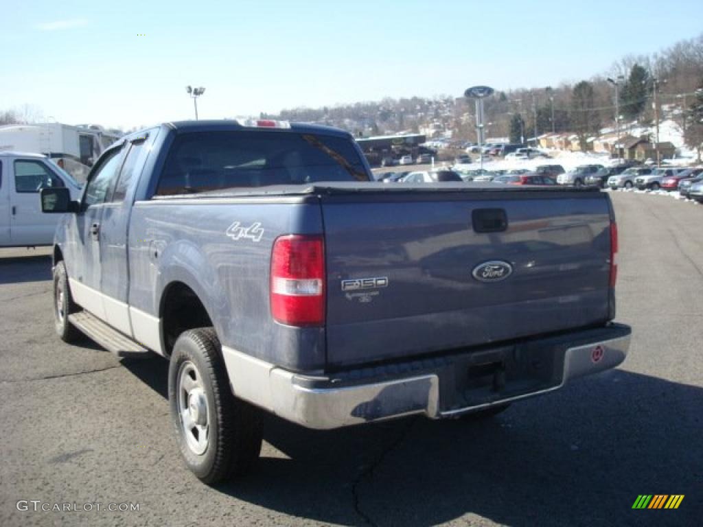 2004 F150 XLT SuperCab 4x4 - Medium Wedgewood Blue Metallic / Dark Flint photo #5