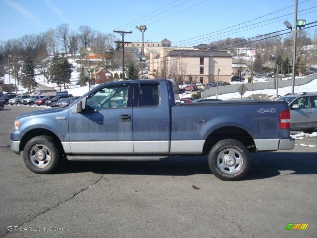 2004 F150 XLT SuperCab 4x4 - Medium Wedgewood Blue Metallic / Dark Flint photo #6