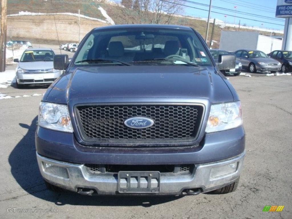 2004 F150 XLT SuperCab 4x4 - Medium Wedgewood Blue Metallic / Dark Flint photo #8