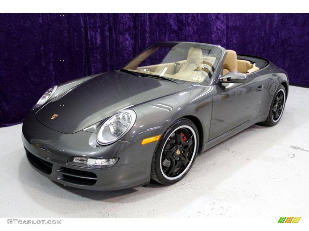 2007 911 Carrera S Cabriolet - Atlas Grey Metallic / Sand Beige photo #12