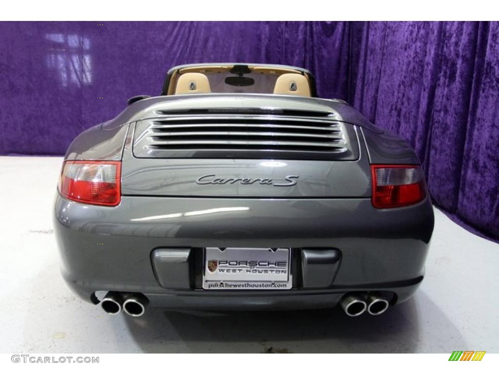 2007 911 Carrera S Cabriolet - Atlas Grey Metallic / Sand Beige photo #17