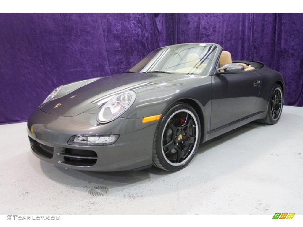 2007 911 Carrera S Cabriolet - Atlas Grey Metallic / Sand Beige photo #41