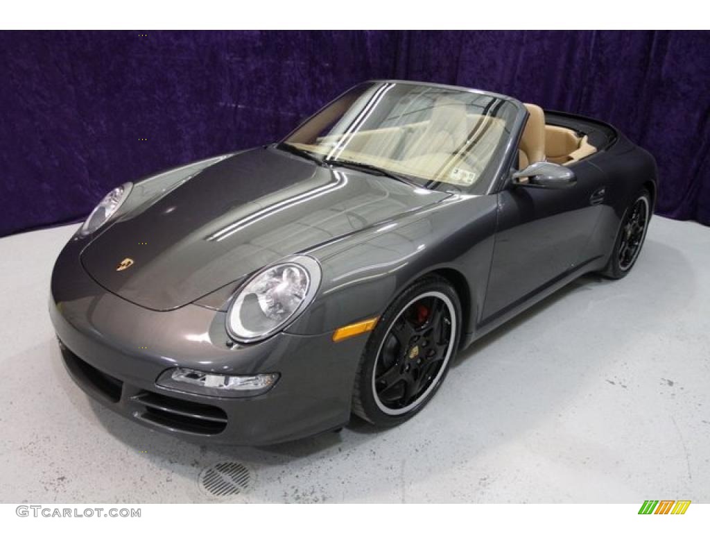 2007 911 Carrera S Cabriolet - Atlas Grey Metallic / Sand Beige photo #42