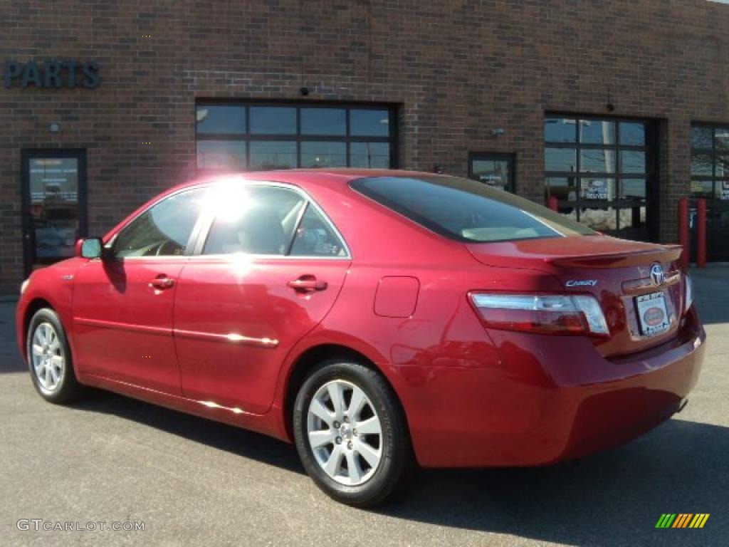 2009 Camry Hybrid - Barcelona Red Metallic / Bisque photo #3