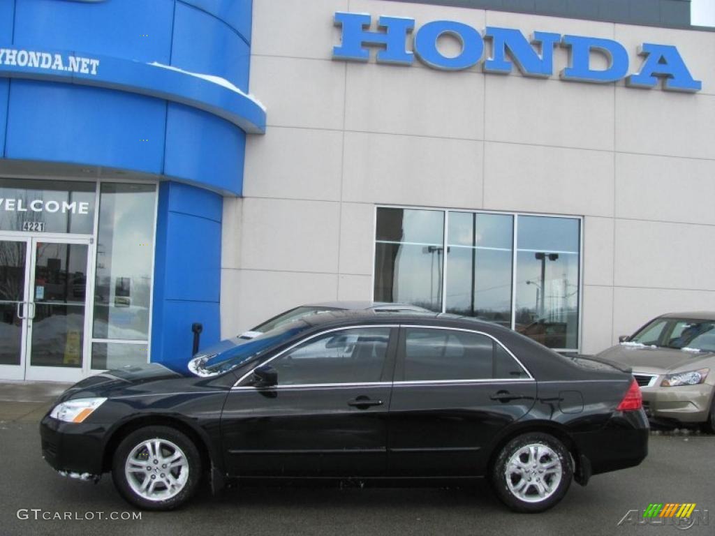 2007 Accord EX Sedan - Nighthawk Black Pearl / Ivory photo #3