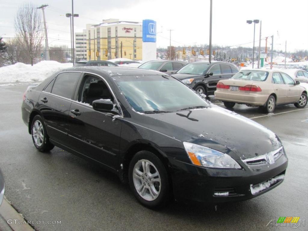 2007 Accord EX Sedan - Nighthawk Black Pearl / Ivory photo #5