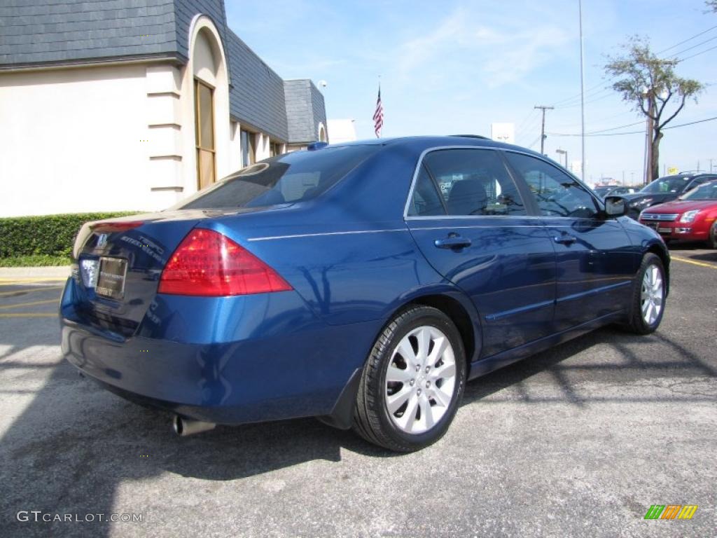 2006 Accord EX-L V6 Sedan - Sapphire Blue Pearl / Black photo #6