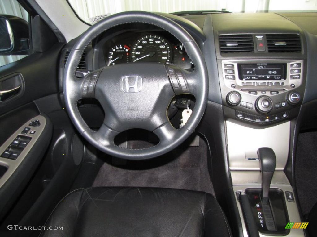 2006 Accord EX-L V6 Sedan - Sapphire Blue Pearl / Black photo #14