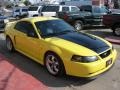 2001 Zinc Yellow Metallic Ford Mustang V6 Coupe  photo #5