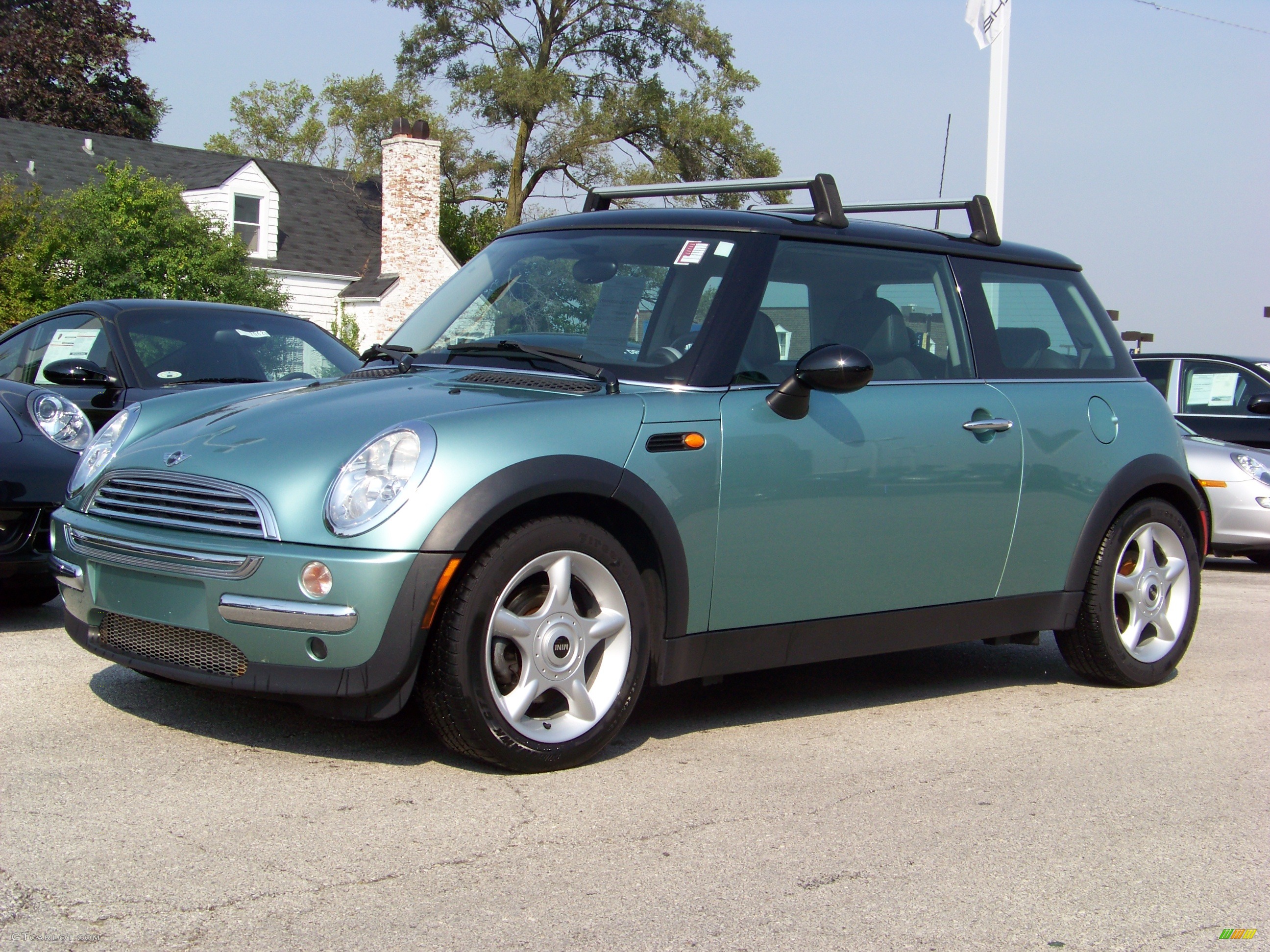 2003 Cooper Hardtop - Silk Green Metallic / Grey photo #1