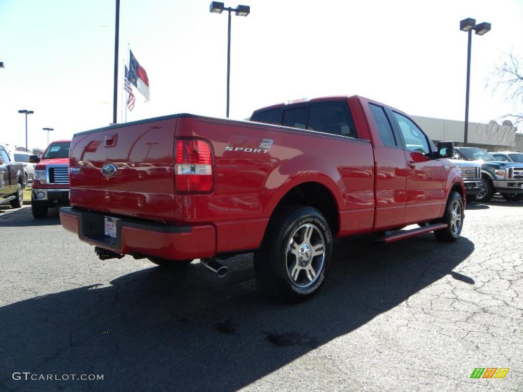 2007 F150 FX2 Sport SuperCab - Bright Red / Medium Flint photo #3