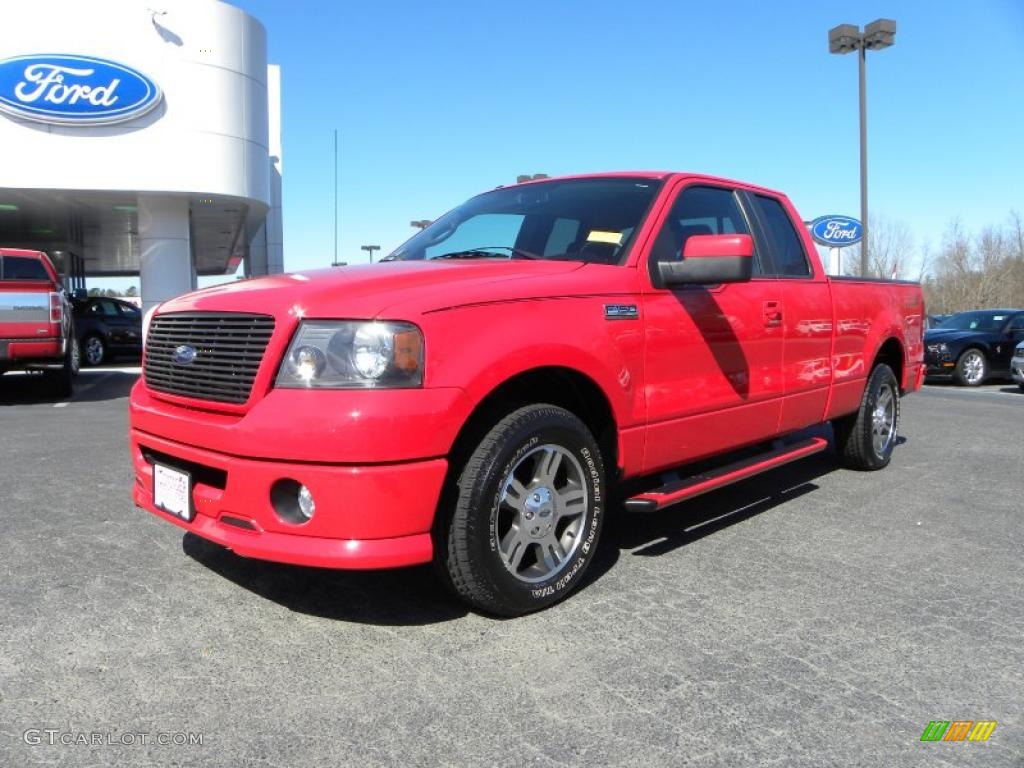 2007 F150 FX2 Sport SuperCab - Bright Red / Medium Flint photo #6