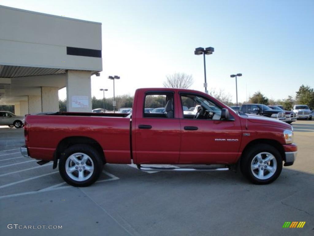 2006 Ram 1500 SLT Quad Cab - Flame Red / Khaki Beige photo #2