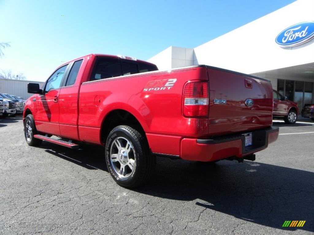 2007 F150 FX2 Sport SuperCab - Bright Red / Medium Flint photo #24