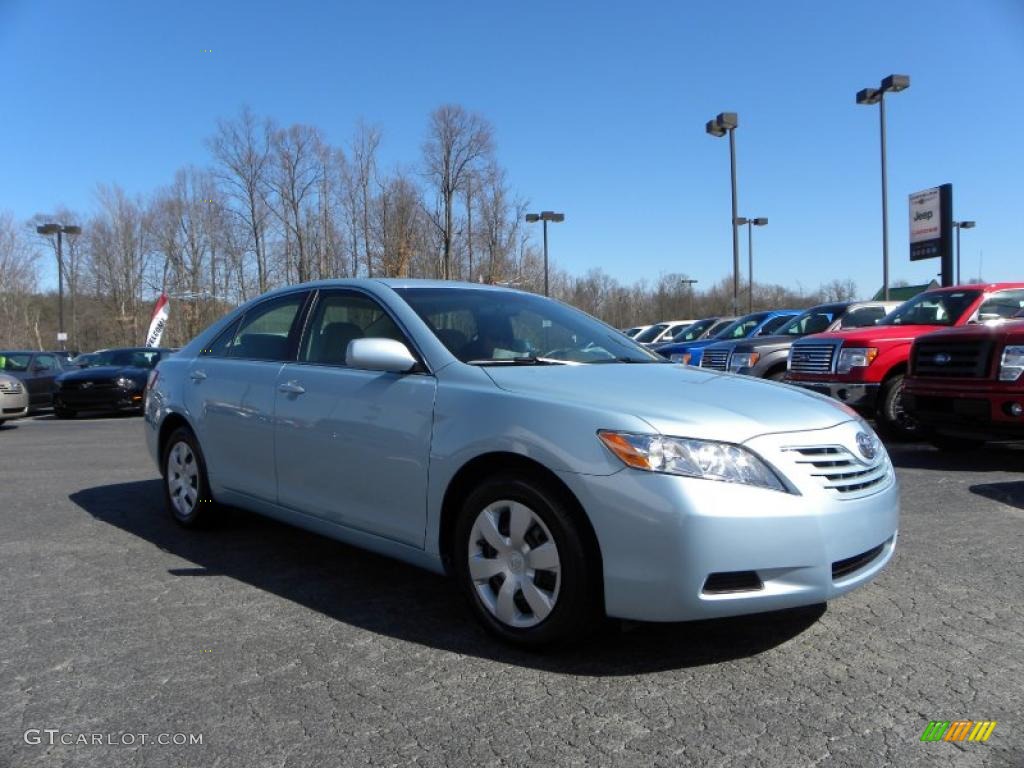 2007 Camry LE V6 - Sky Blue Pearl / Bisque photo #1