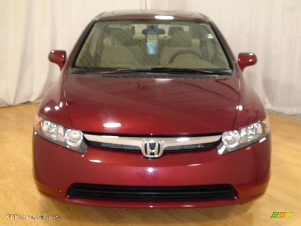 2008 Civic EX Sedan - Tango Red Pearl / Ivory photo #4