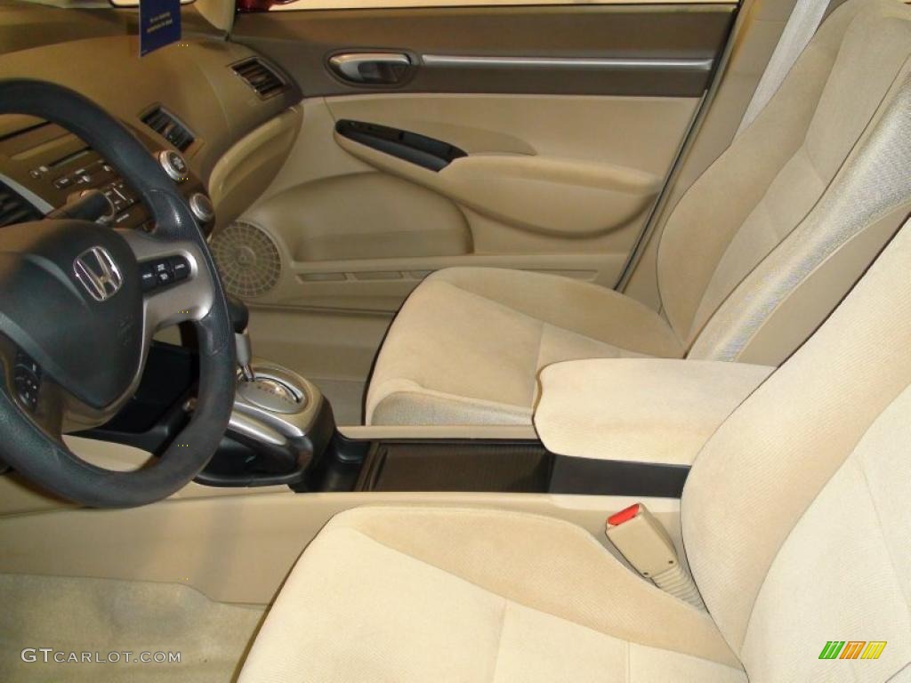 2008 Civic EX Sedan - Tango Red Pearl / Ivory photo #10