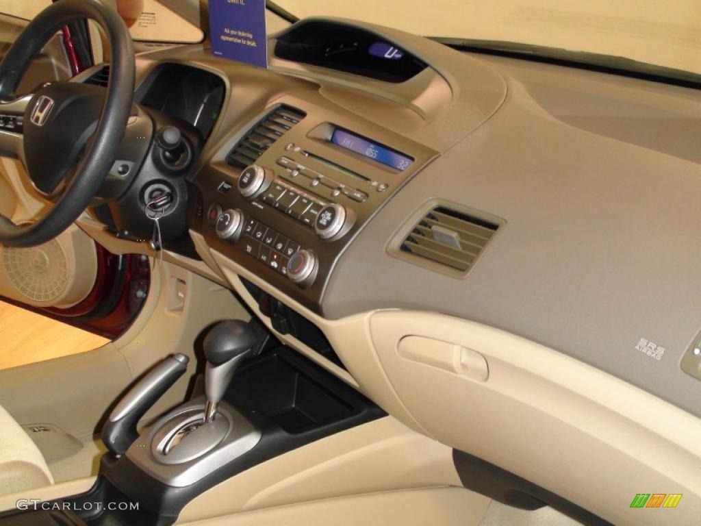 2008 Civic EX Sedan - Tango Red Pearl / Ivory photo #22