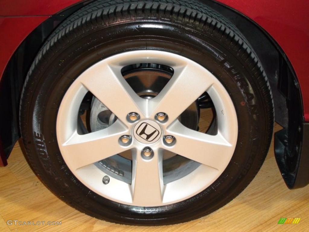 2008 Civic EX Sedan - Tango Red Pearl / Ivory photo #30