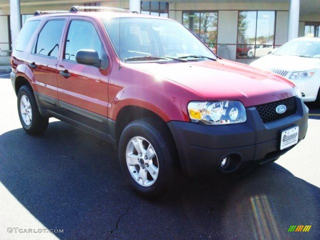 2006 Escape XLT V6 - Redfire Metallic / Medium/Dark Flint photo #6