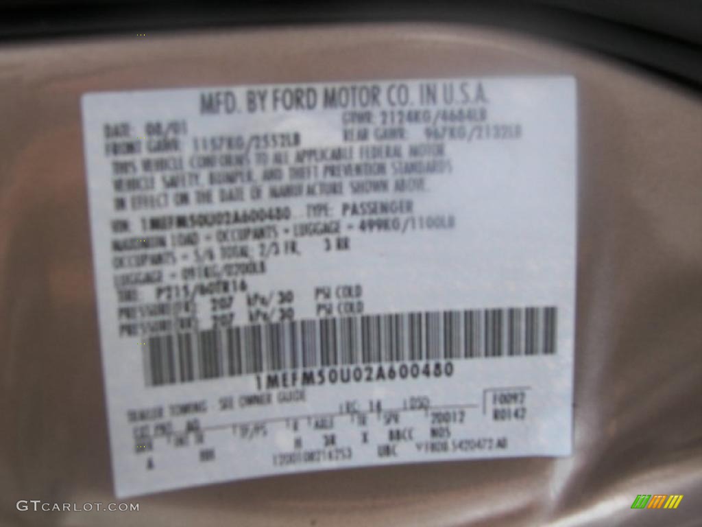 2002 Sable GS Sedan - Arizona Beige Metallic / Medium Parchment photo #10