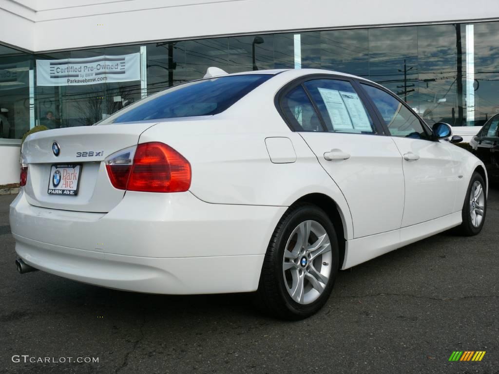 2008 3 Series 328xi Sedan - Alpine White / Black photo #8