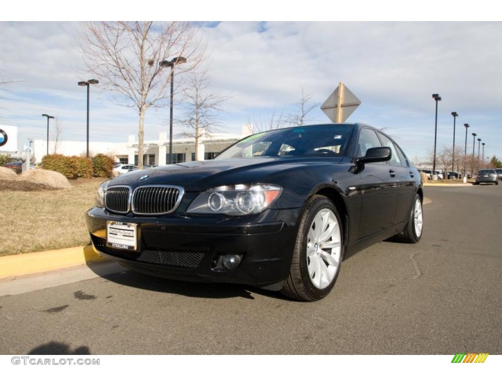 2007 7 Series 750i Sedan - Jet Black / Black photo #2