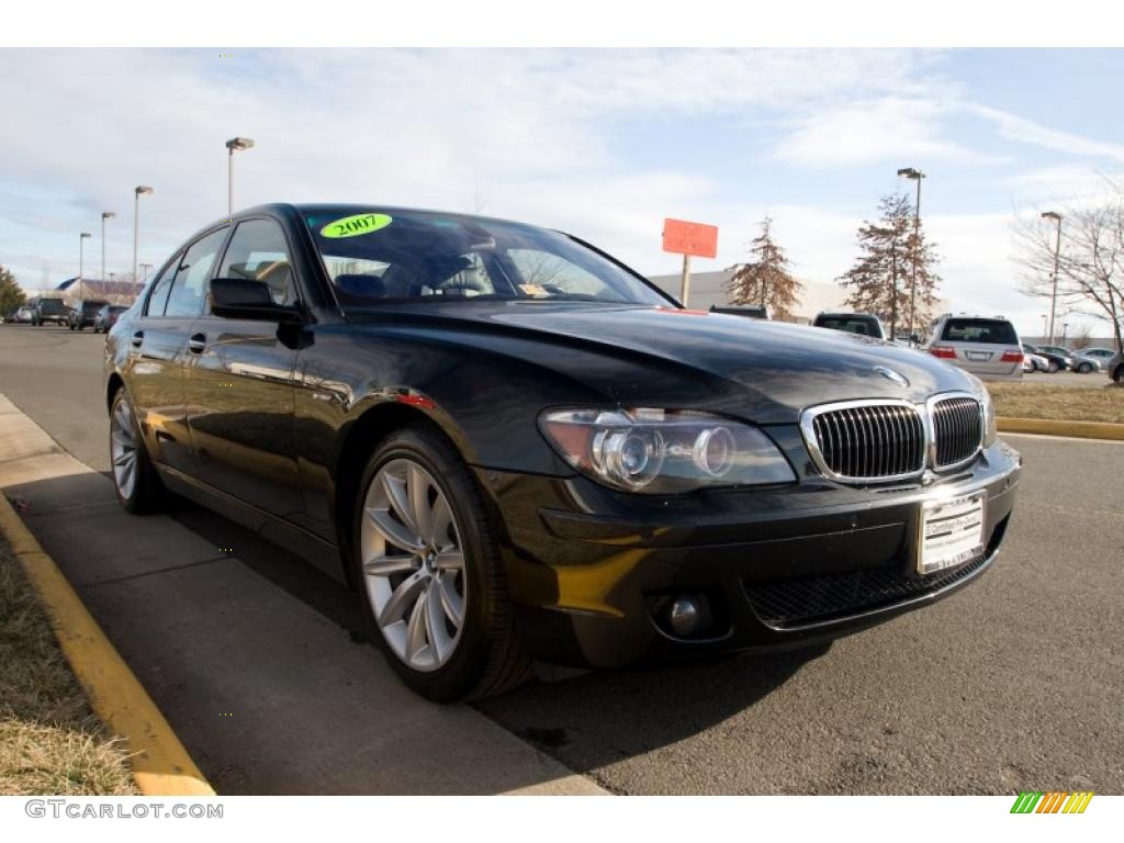 2007 7 Series 750i Sedan - Jet Black / Black photo #8