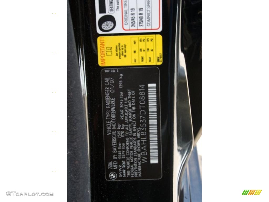 2007 7 Series 750i Sedan - Jet Black / Black photo #16