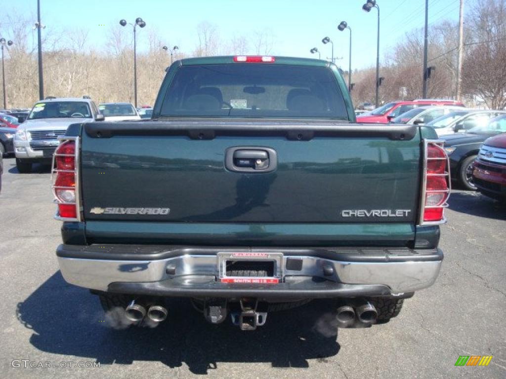 2005 Silverado 1500 Z71 Extended Cab 4x4 - Dark Green Metallic / Tan photo #3