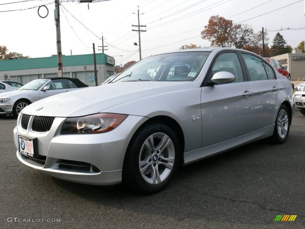 2008 3 Series 328i Sedan - Titanium Silver Metallic / Black photo #4