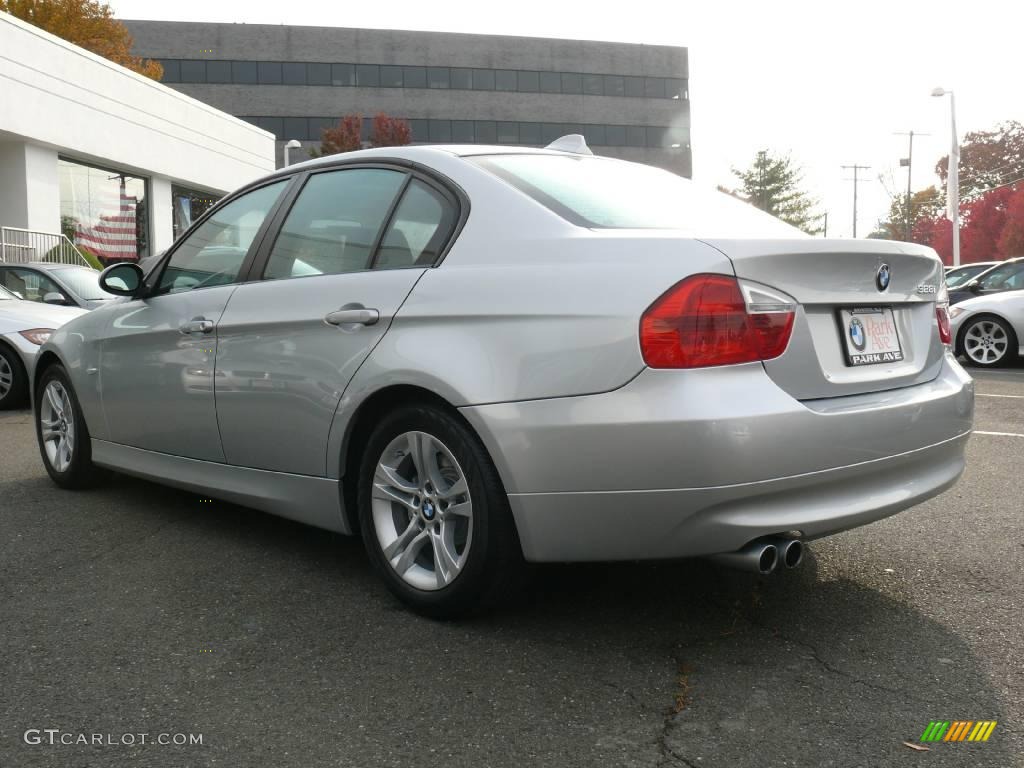 2008 3 Series 328i Sedan - Titanium Silver Metallic / Black photo #6