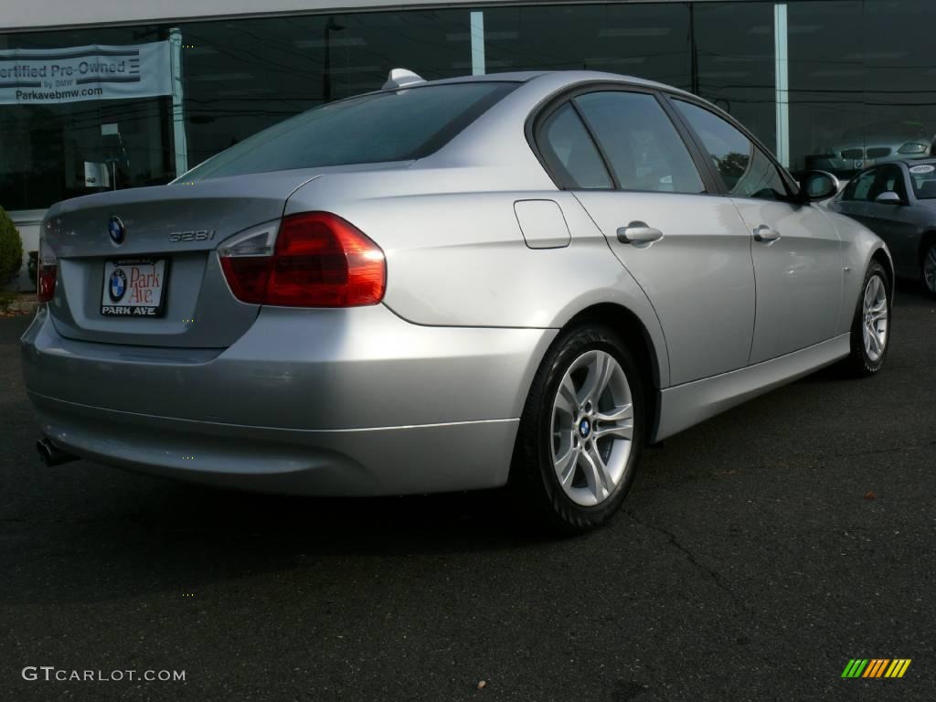 2008 3 Series 328i Sedan - Titanium Silver Metallic / Black photo #8