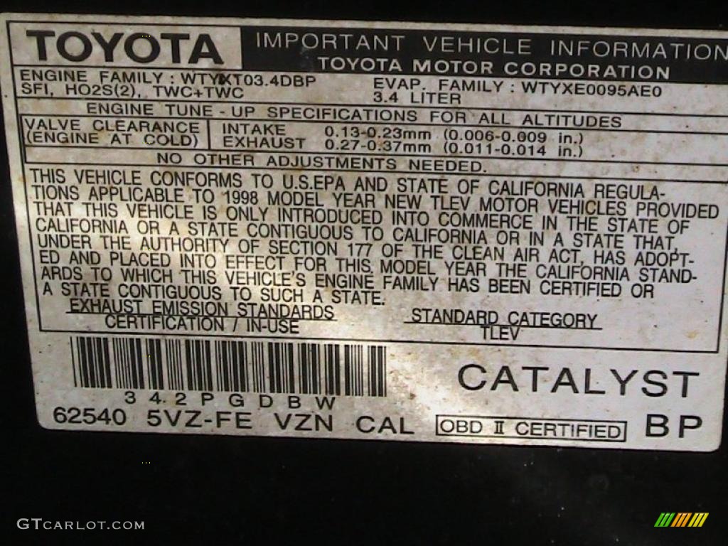 1998 4Runner SR5 4x4 - Black / Oak photo #36