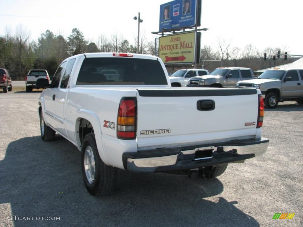 2006 Sierra 1500 Z71 Extended Cab 4x4 - Summit White / Dark Pewter photo #7