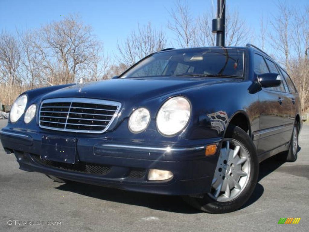 2002 E 320 4Matic Wagon - Midnight Blue / Java photo #1