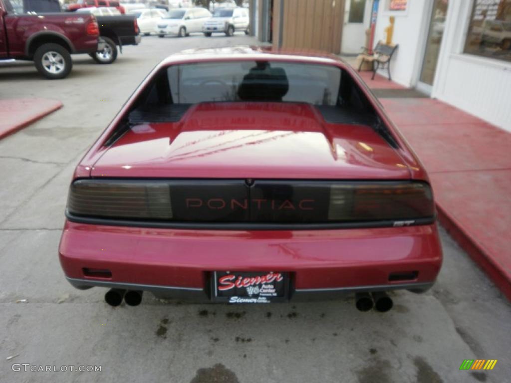 1987 Fiero GT - Medium Garnet Red Metallic / Gray photo #5