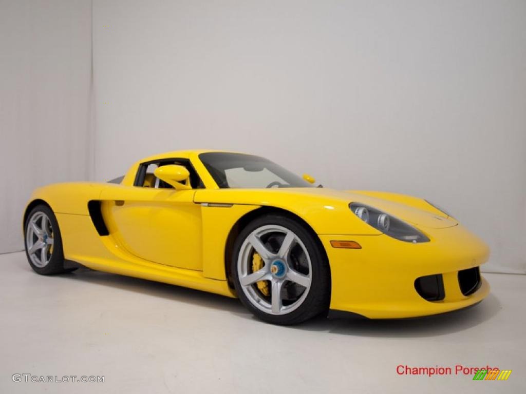 Fayence Yellow 2005 Porsche Carrera GT Standard Carrera GT Model Exterior Photo #26756770