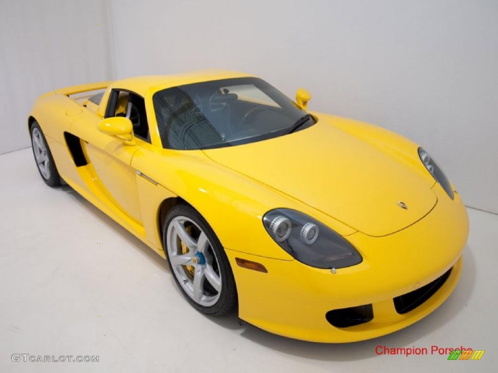 Fayence Yellow 2005 Porsche Carrera GT Standard Carrera GT Model Exterior Photo #26756786