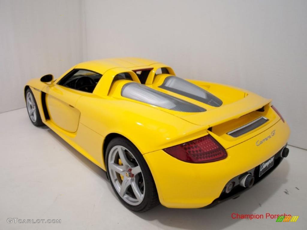 2005 Carrera GT  - Fayence Yellow / Dark Grey Natural Leather photo #12