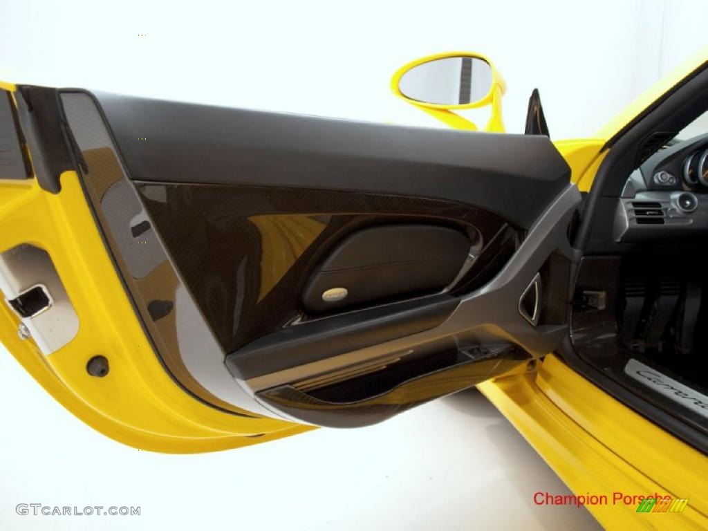 2005 Porsche Carrera GT Standard Carrera GT Model Dark Grey Natural Leather Door Panel Photo #26756882