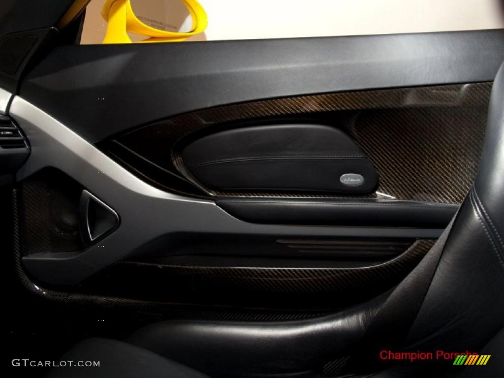 2005 Porsche Carrera GT Standard Carrera GT Model Dark Grey Natural Leather Door Panel Photo #26756950