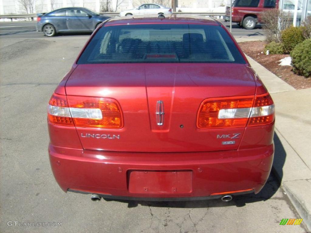 2008 MKZ AWD Sedan - Vivid Red Metallic / Dark Charcoal photo #4