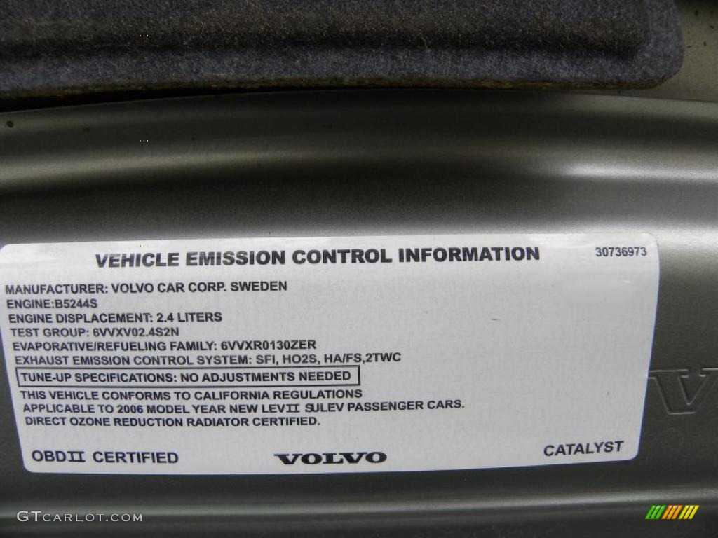 2006 V70 2.4 - Willow Green Metallic / Taupe photo #25
