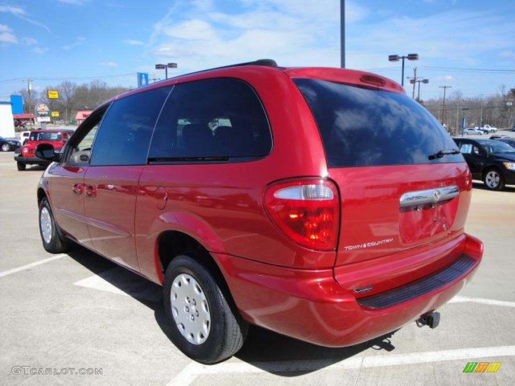 2003 Town & Country LX - Inferno Red Pearl / Gray photo #5