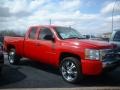 2007 Victory Red Chevrolet Silverado 1500 LS Extended Cab  photo #3