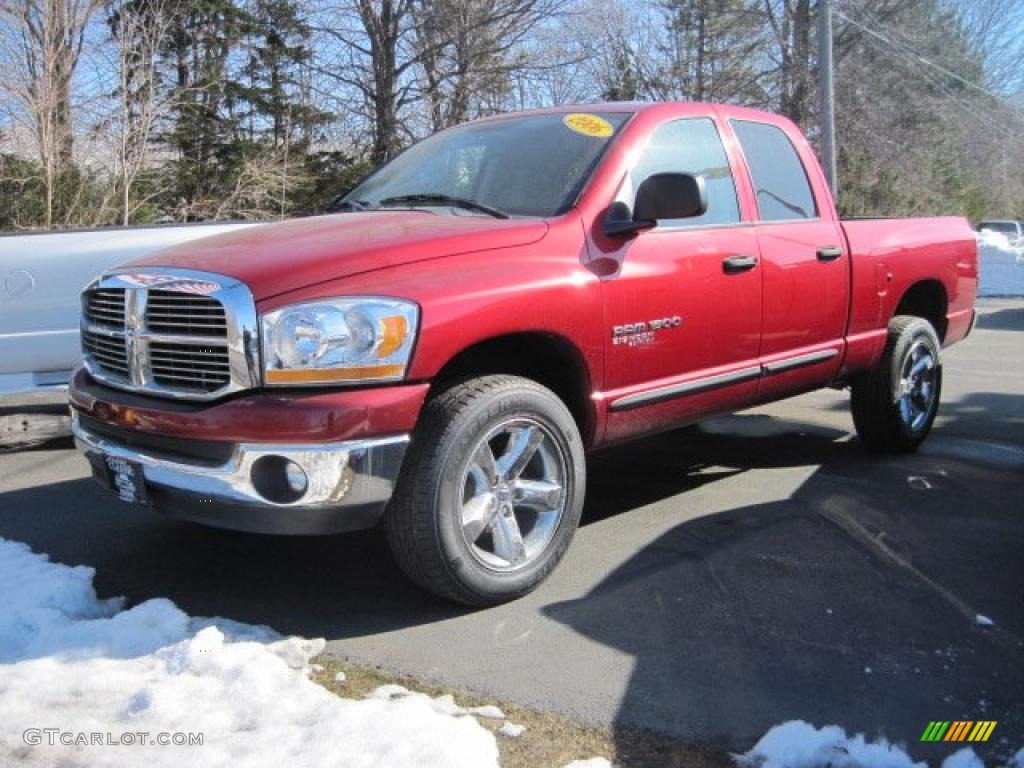 2006 Ram 1500 SLT Quad Cab 4x4 - Inferno Red Crystal Pearl / Medium Slate Gray photo #1