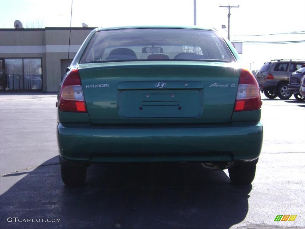 2000 Accent GL Sedan - Jade Green / Beige photo #6